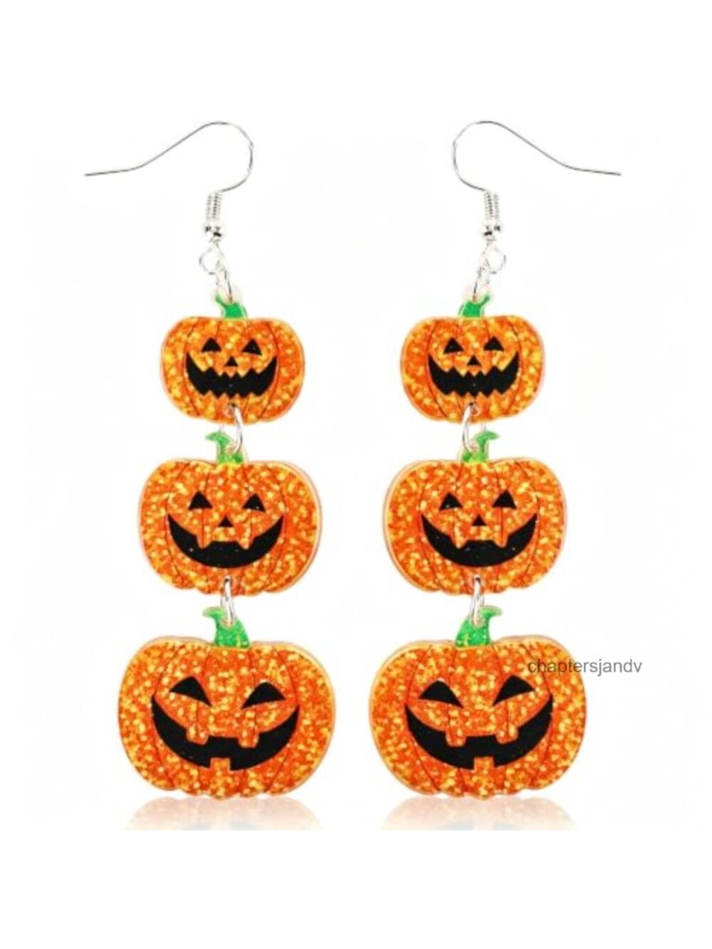 Gothic Skull Pumpkin Bat Spider Dangle Earrings Alloy Halloween Jewelry 2 Inch